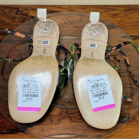 Larroudé Disco Gloria Leopard-Print Wrap Sandals 315$ - Picture 16 of 16